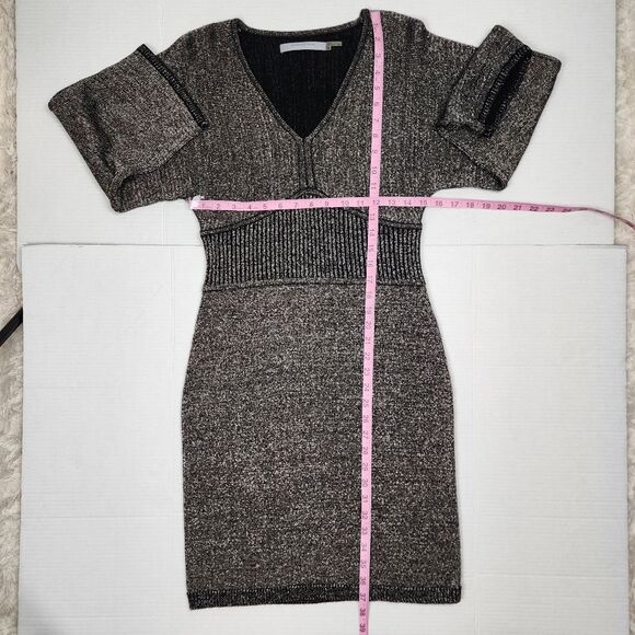 Marc New York Andrew Marc Metallic Dress Kimono Bodycon Knit Stretchy Shimmer M - Picture 7 of 16